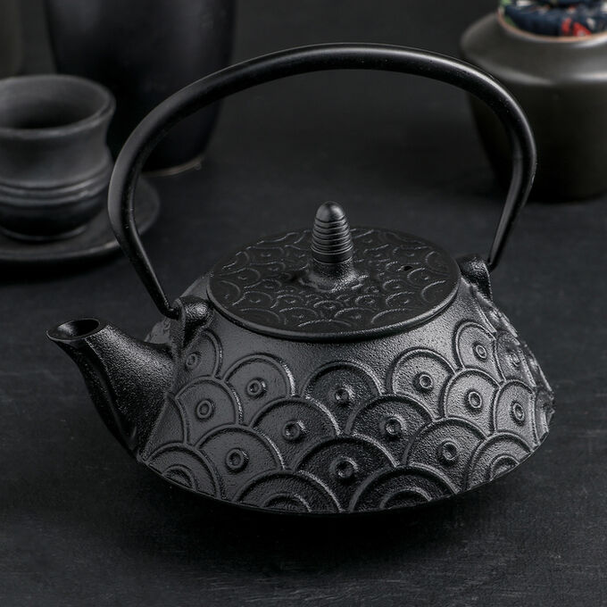 Чайник «Джана», 900 мл, с ситом, цвет чёрный