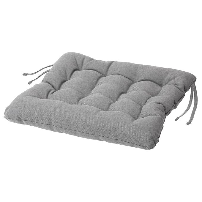 IKEA VIPPÄRT, подушка для стула, темно-серая, 38x38x6 см