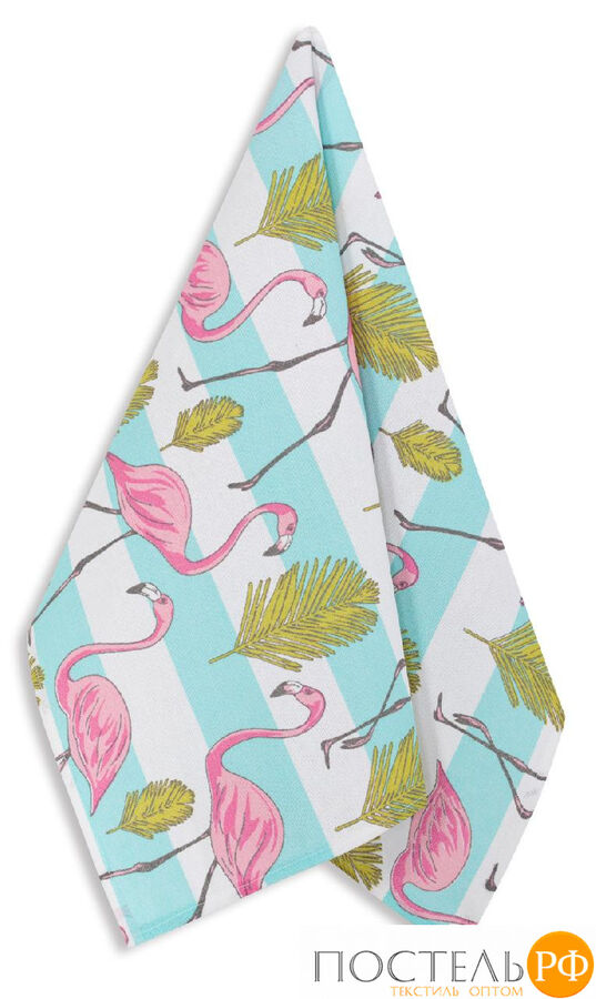Полотенце «Фламинго» рогожка наб. 45х60