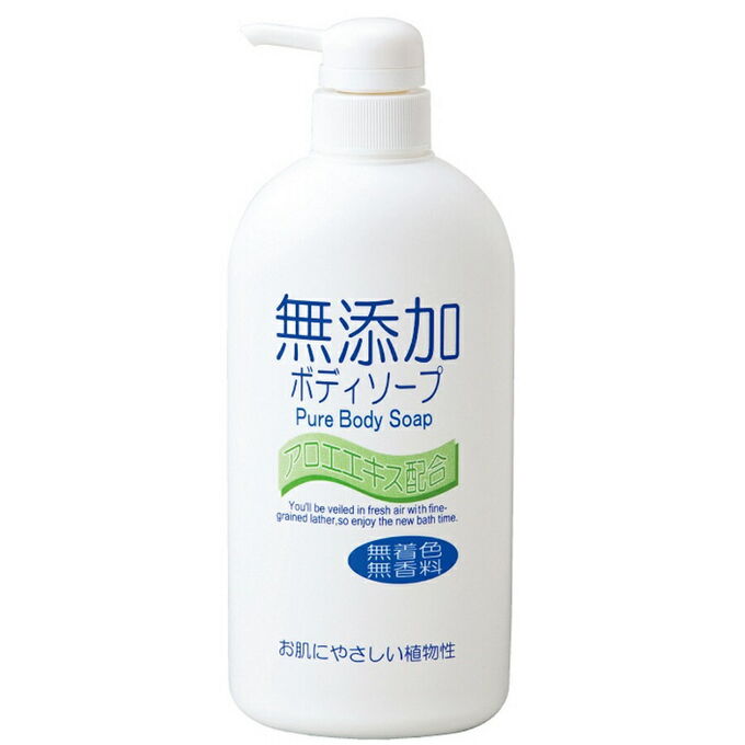 Nihon Натуральное бездобавочное жидкое мыло для тела для всей семьи &quot;No added pure body soap&quot; 550 мл 12