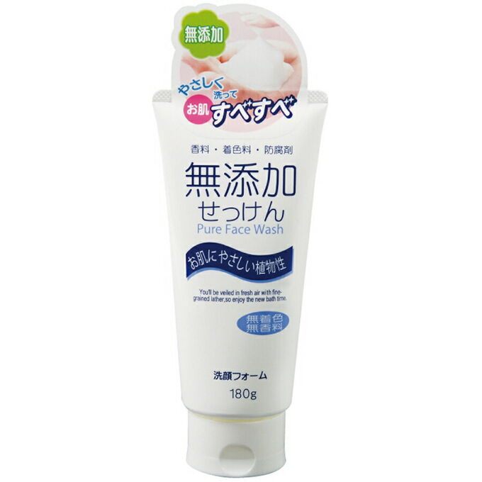 Nihon Натуральная очищающая пенка для лица без добавок &quot;Additive-free cleansing foam&quot; 180 гр