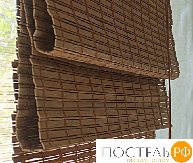 Римские шторы, бамбук, какао, 80х160см, 72949080160