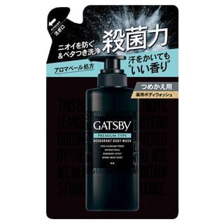 Mandom Мужское жидкое мыло &quot;Gatsby Premium Type&quot; для глубокого очищения, нейтрализации неприятного запаха с антибактериальным эффектом (аромат трав и мускуса) 320 мл, мягкая упаковка 12