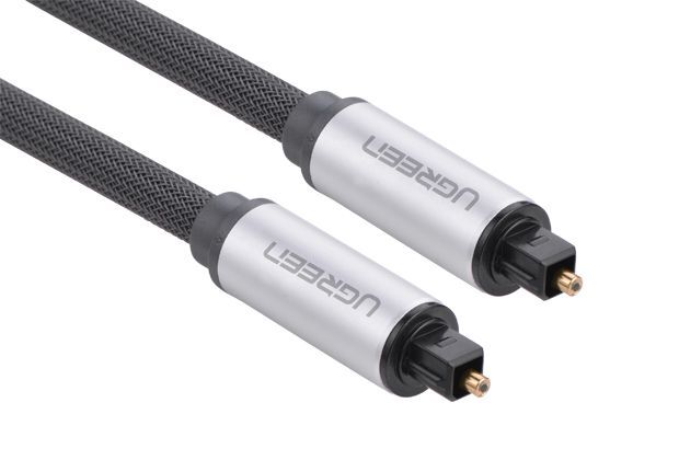 Кабель переходник аудио цифровой оптический, 1,50 м., Toslink, круглый черный Ugreen (AV108)