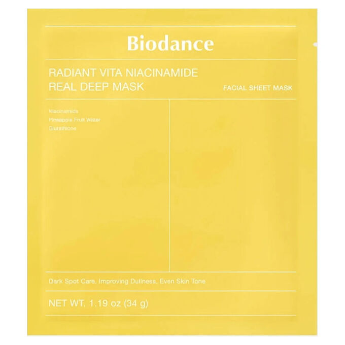Biodance Radiant Vita Niacinamide Real Deep Mask Гидрогелевая маска с ниацинамидом 1 шт