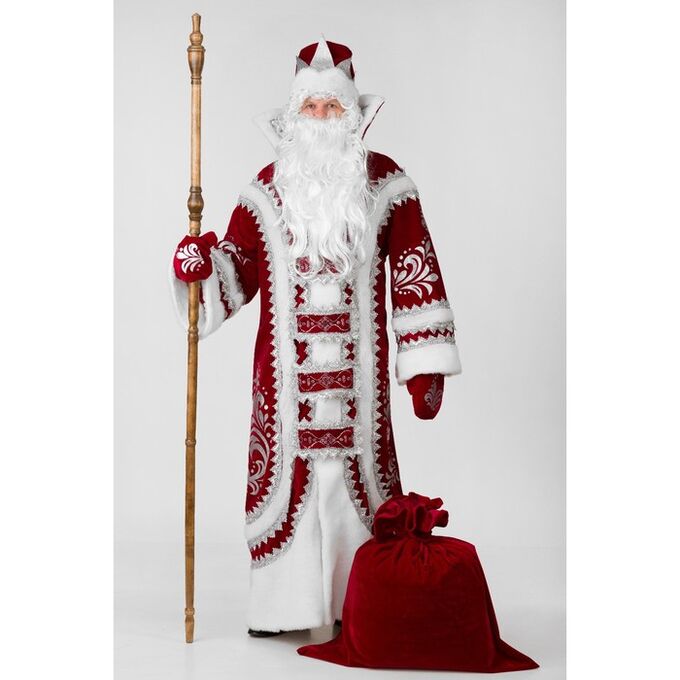 Batik Карнавальный костюм «Дед Мороз Купеческий», р. 54-56, цвет красный