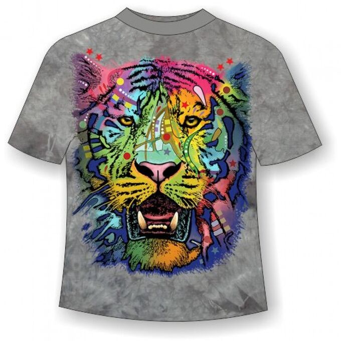 Мир Маек Подростковая футболка Тигр модный ММ800