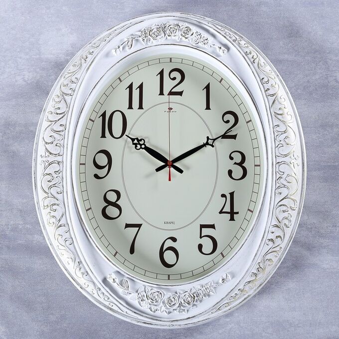 Часы настенные, серия: Классика, &quot;Самвана&quot;, вертикальные,  белые, 63.5х53.5 см
