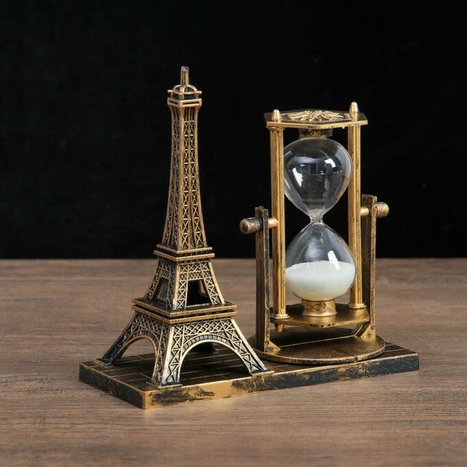 СИМА-ЛЕНД Песочные часы &quot;Эйфелева башня&quot;, сувенирные, 15.5 х 6.5 х 16 см, микс