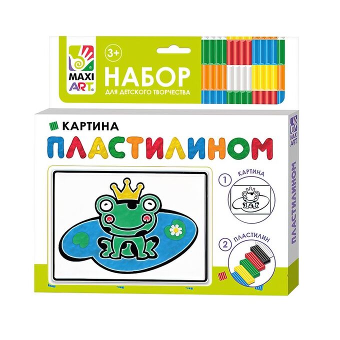 Maxitoys Картина пластилином «Лягушонок», 10 ? 15 см