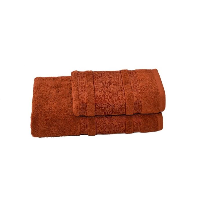 СИМА-ЛЕНД Полотенце махровое Бодринг 70х140 +/- 2 см, коричневый, хлопок 100%, 430 г/м2