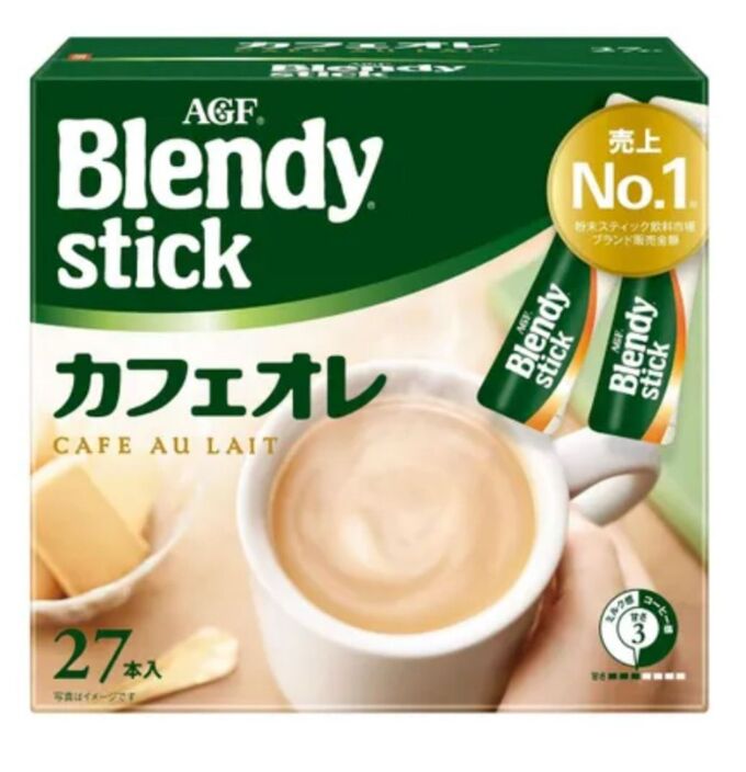 Кофейный Дом Мягкий Латте-Растворимый кофе 3 в 1 без сахара AGF Blendy Стик 12 гр х 27 шт Япония