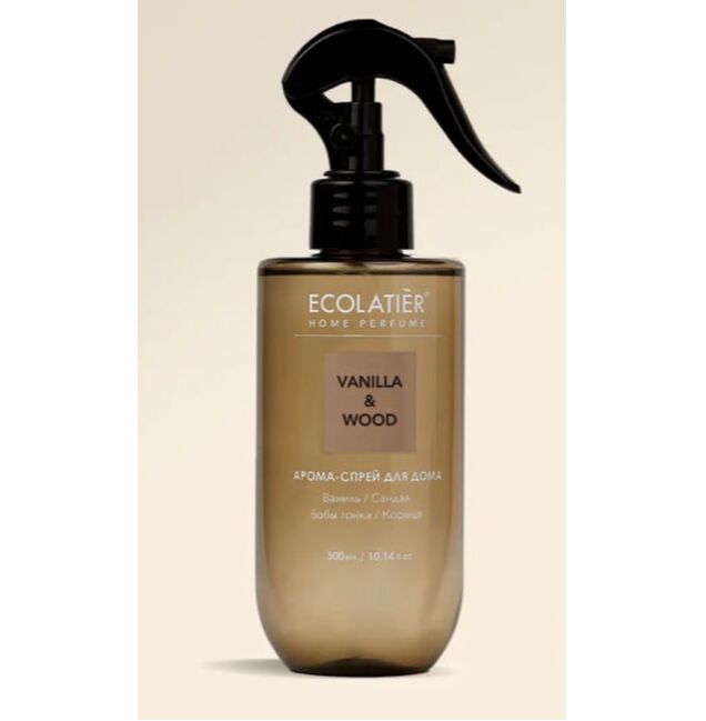 ECOLATIER Арома- спрей для дома VANILLA &amp; WOOD 300 мл
