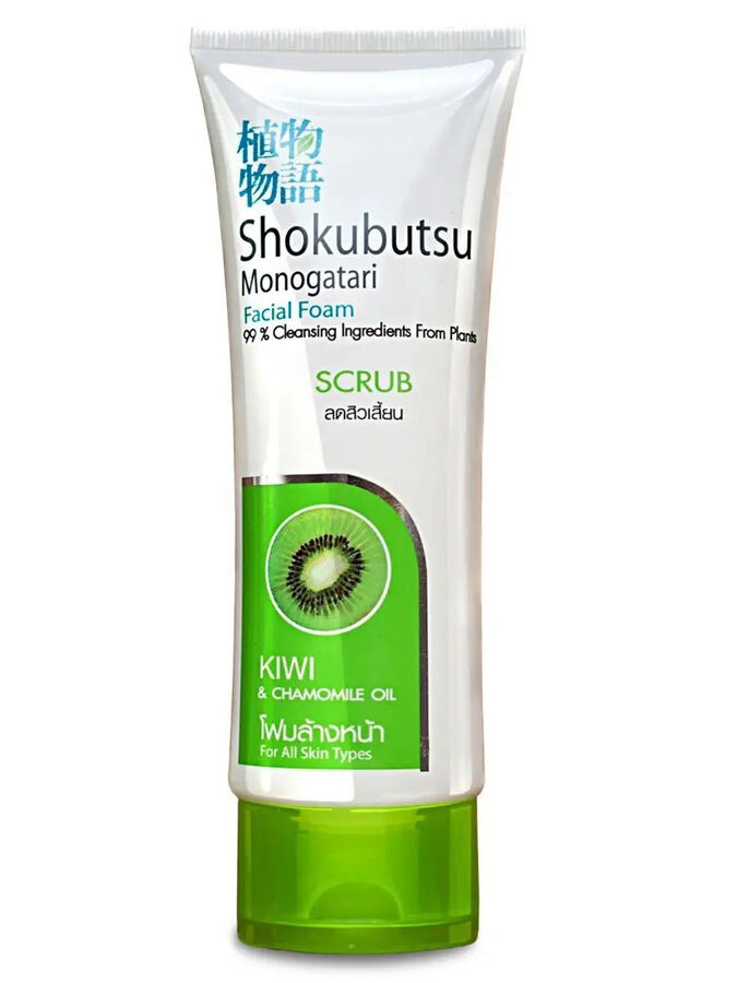 Lion Пена для лица Shokubutsu 100 г со скрабом