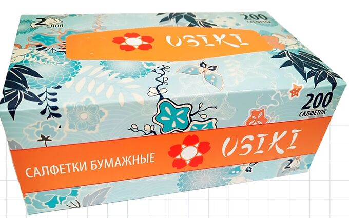 PINGY Бумажные салфетки USIKI 2х слойные, 250шт