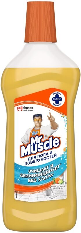 Mr Muscle Моющее средство МИСТЕР МУСКУЛ Цитрусовый коктейль, для пола и поверхностей, 500 мл