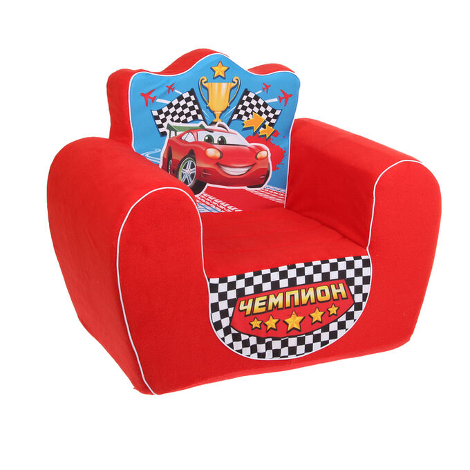 ZABIAKA Мягкая игрушка-кресло «Чемпион», цвет красный