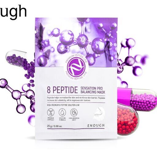 Enough 8 Peptide Sensation Pro Balancing Mask, 25гр*1шт - Тканевая маска с пептидами 1шт
