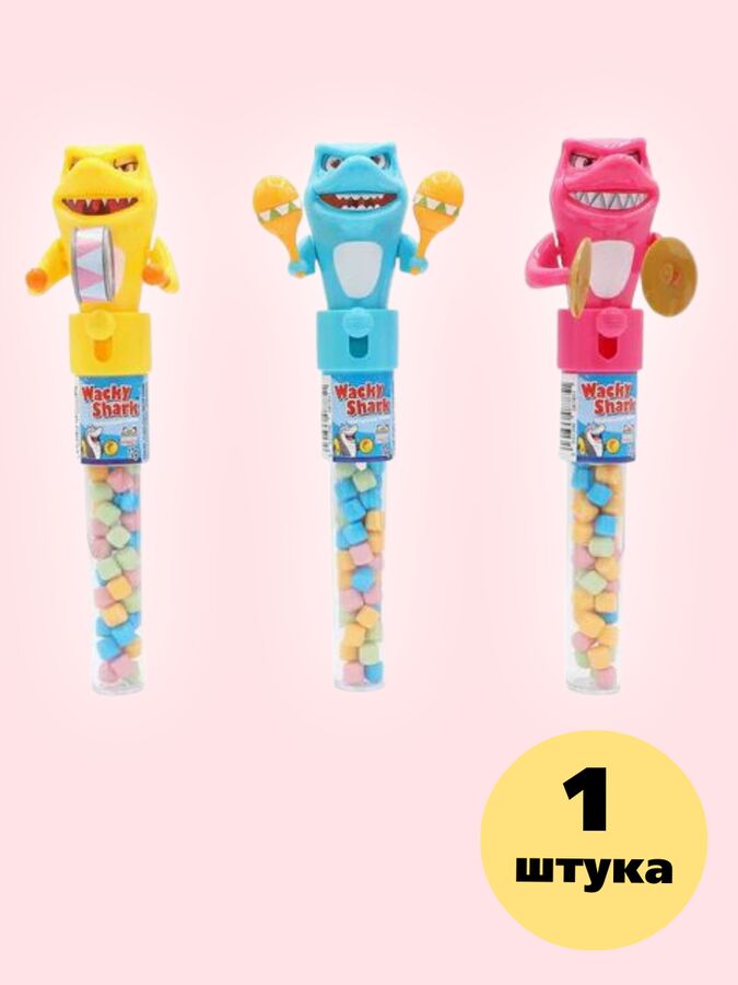 Игрушка в виде дурачащайся акулы с конфетками Kidsmania Wacky Shark 12 гр
