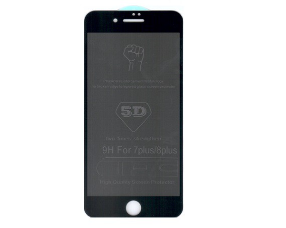 Защитное стекло iPhone 7/8 Plus Full приватное черное