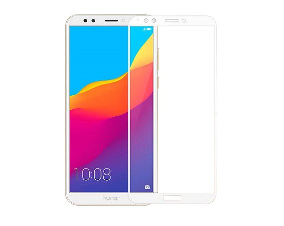 Защитное стекло Honor 7C Pro/Huawei Y7 (2018)/Y7 Prime (2018) 3D Full белое