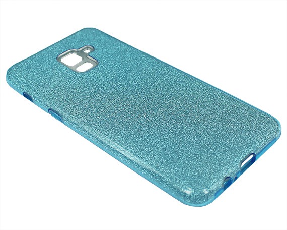 Чехол Samsung A730F A8+ 2018 Shine голубой
