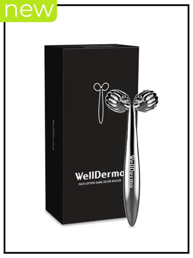 WellDerma Компактный ролик для лифтинга лица серебряный Roller Compact Face Lifting Silver, 1 шт