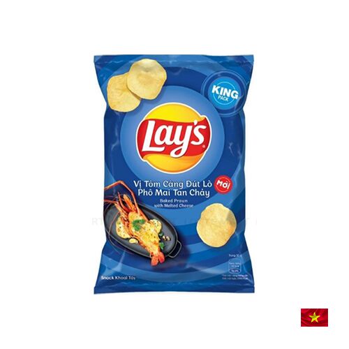 Lay&#039;s Baked Prawn with Melted Cheese 54g - Лейс запеченные креветки с плавленым сыром