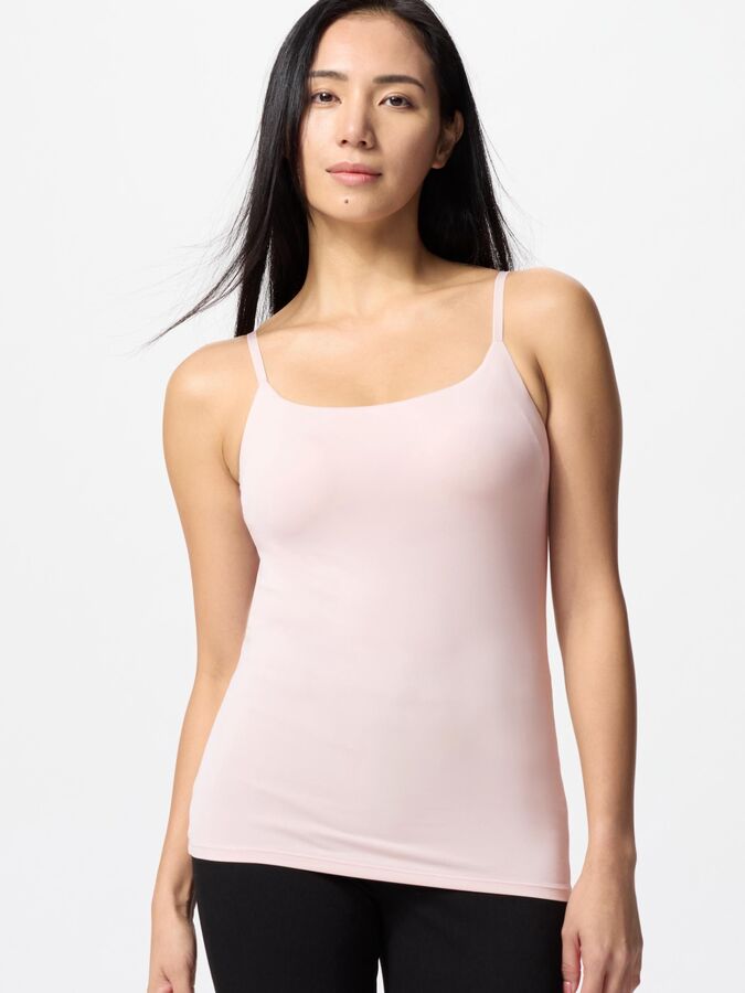 UNIQLO Топ на бретелька с чашками, розовый