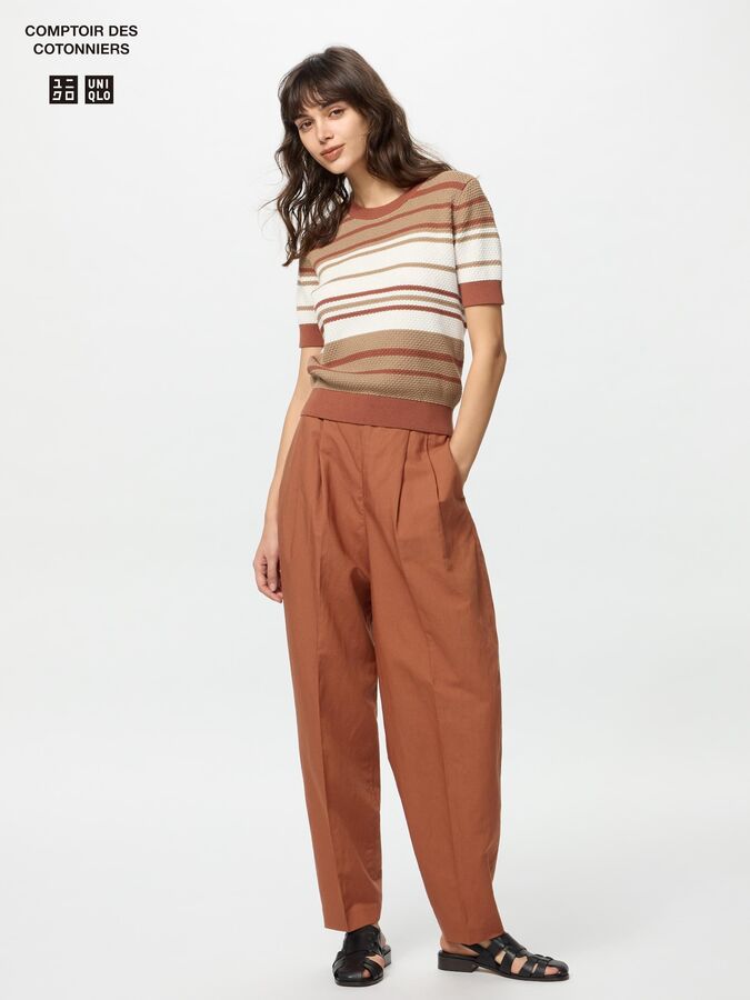 UNIQLO Брюки льняные (длина 72см),
