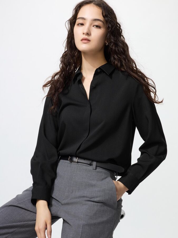 UNIQLO Rayon Blouse – блузка из мягкого поли-рейона