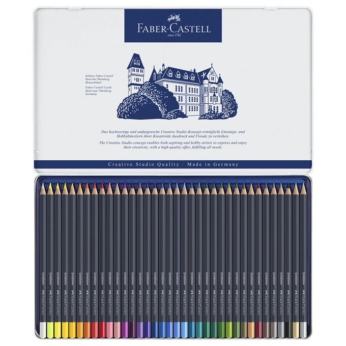 Карандаши художественные Faber-Castell 36 цветов, в металлической коробке