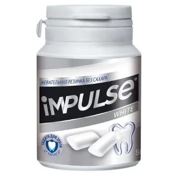 Яшкино «Impulse ICE», жевательная резинка WHITE, 56 г