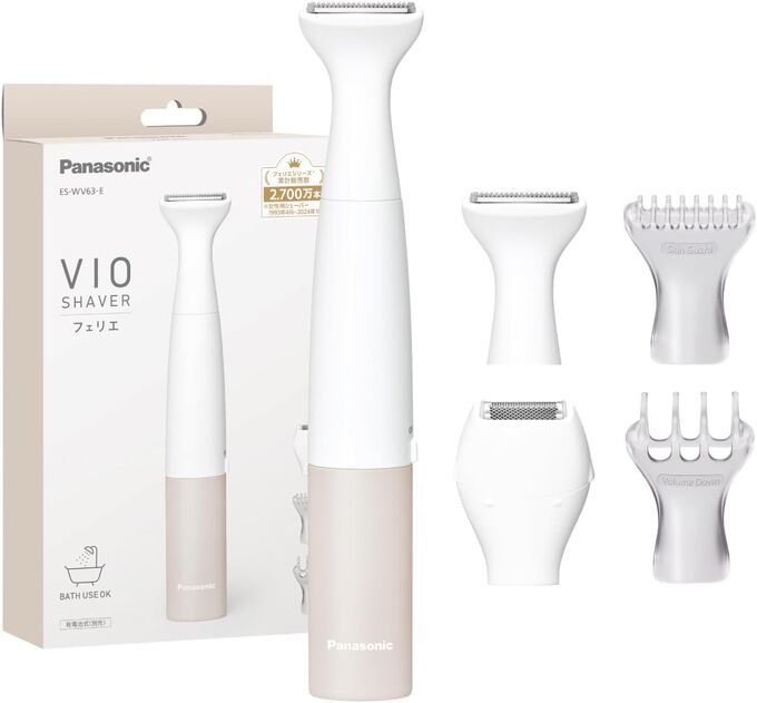 PANASONIC ES-WV60-S VIO - бритва с разными насадками для интимной зоны обновленный дизайн