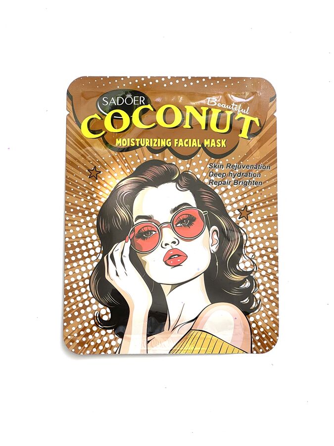 Тканевая маска для лица с экстрактом кокоса Sadoer Coconut Moisturizing Facial Mask 25 ml