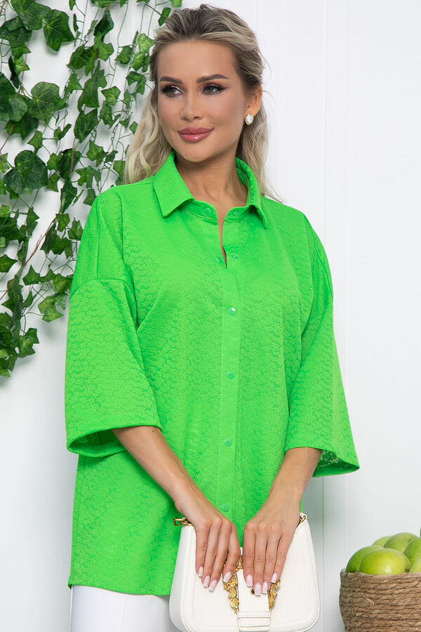 LT Collection Рубашка Медея (зеленое яблоко) Б13555-13М