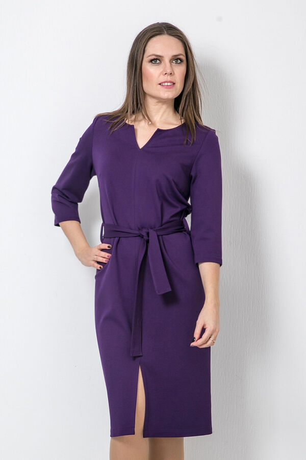 Платье прямого силуэта  П-452/4  темно-фиолетовый