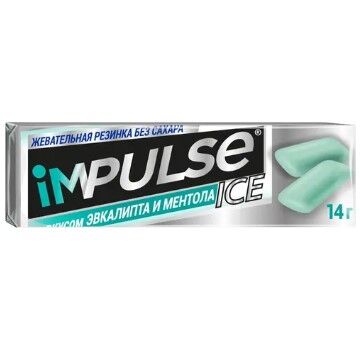 Яшкино «Impulse ICE», жевательная резинка со вкусом эвкалипта и ментола, 14 г