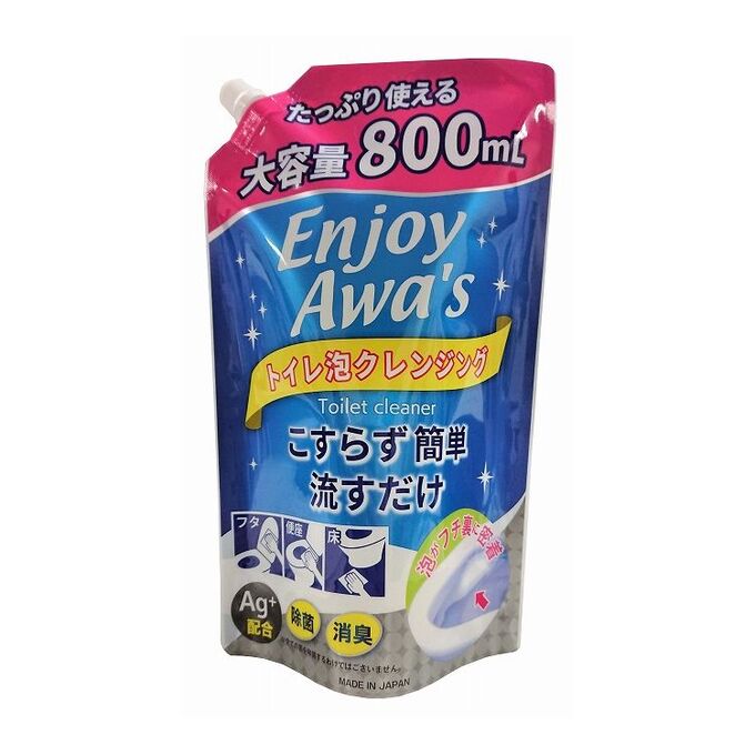 ROCKET SOAP Пена чистящая для туалета Enjoy Awa’s Toilet с ионами серебра 800мл сменная упаковка с крышкой