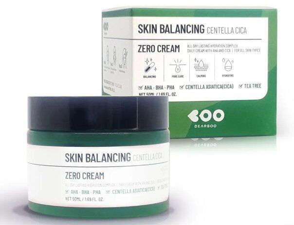 DEARBOO. Успокаивающий крем c AHA-BHA-PHA кислотами для проблемной кожи SKINBALANCING CENTELLA 50мл