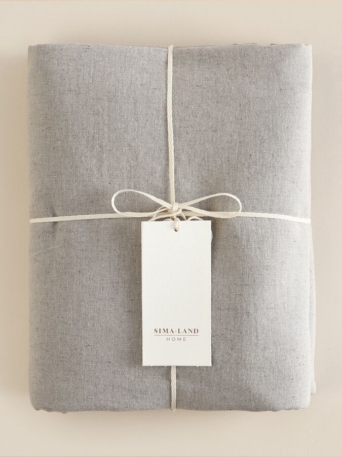 Sima-Land Home Простыня SL Home Linen collection 200*220 см , цв.серый, лён30%/хлопок70%