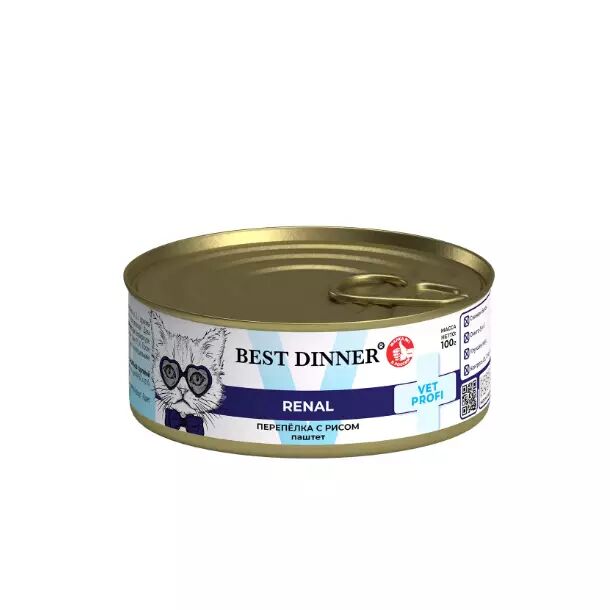 Товары без бренда Best Dinner Vet Profi Renal для кошек 100 г