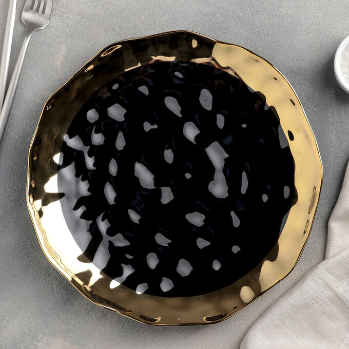 СИМА-ЛЕНД Тарелка обеденная «Ин и ян», d=27 см, цвет чёрный