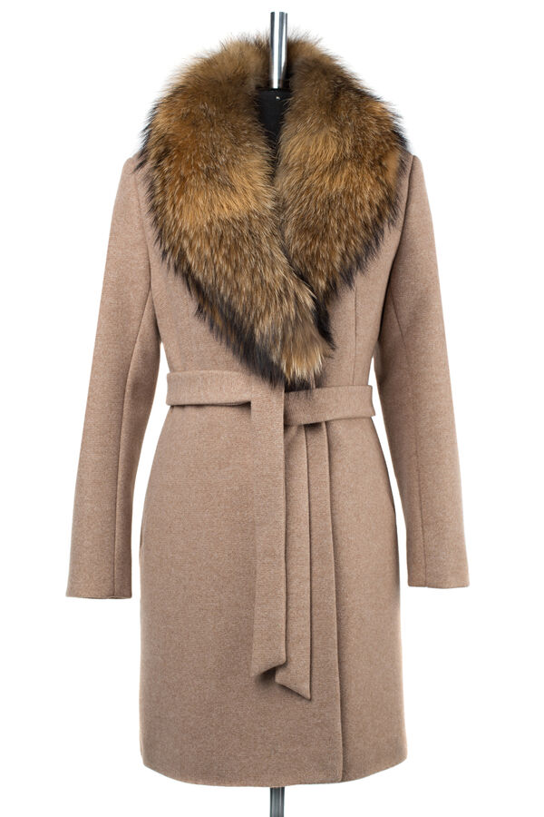 Пальто утепленное с натуральным мехом