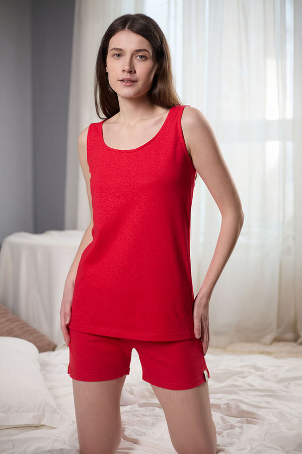 Uzor Wear Женская красная майка из конопли