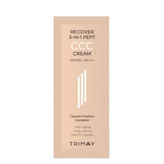 Trimay Тональный уходовый ССС крем с пептидами Re:cover 3-in-1 Pept CCC Cream SPF50+PA+++