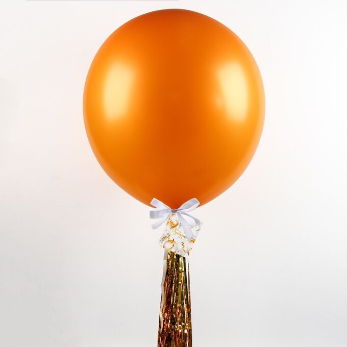 Страна карнавалия Воздушный шар, золотой, с тассел лентой, 36&quot;
