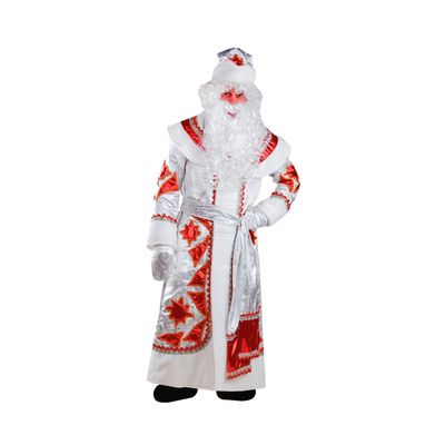 Карнавальный костюм &quot;Дед Мороз&quot; серебряно-красный, р.54-56 161-54-56