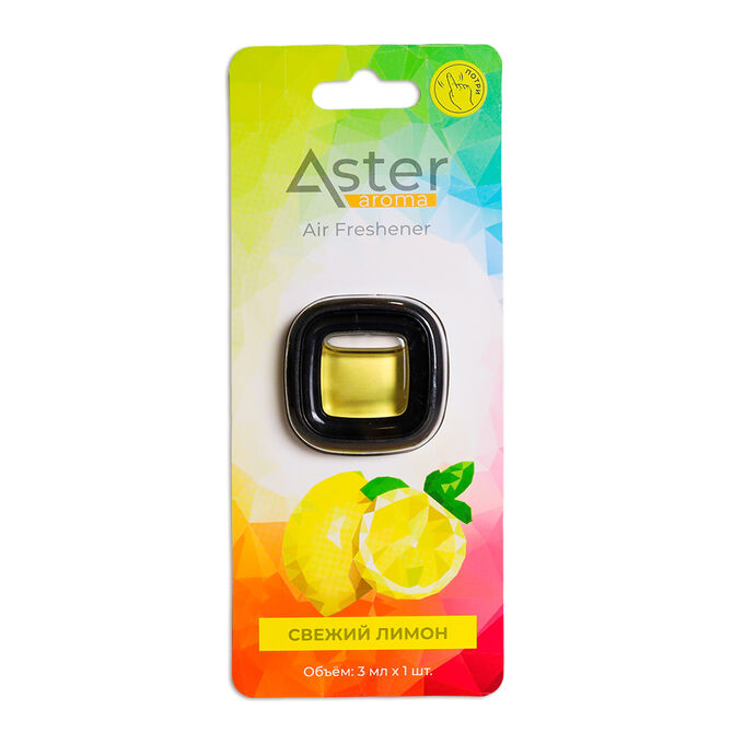 Ароматизатор на дефлектор «Crystal» (Свежий лимон) ASTER 1 шт.