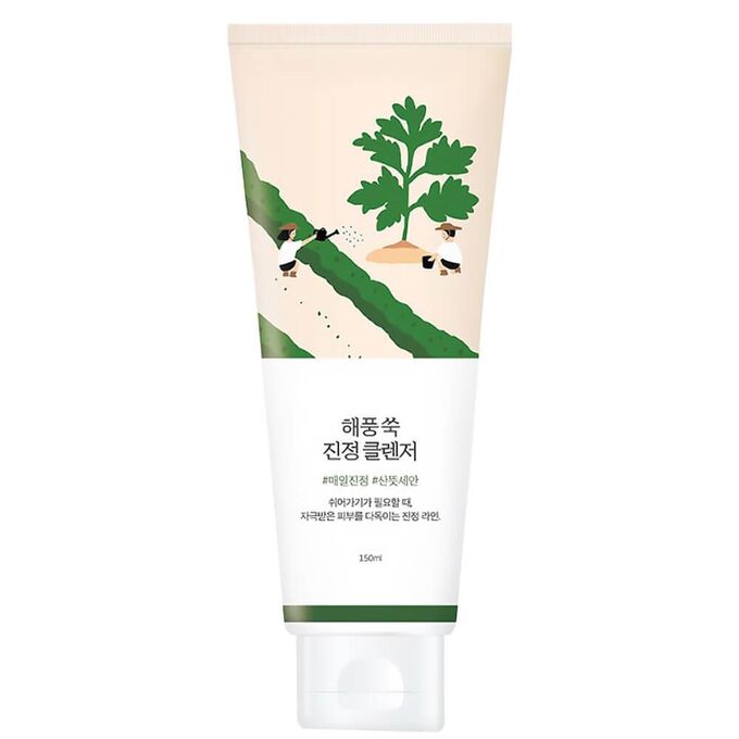 ROUND LAB Успокаивающая пенка для умывания с полынью  MUGWORT CALMING CLEANSER 150 мл